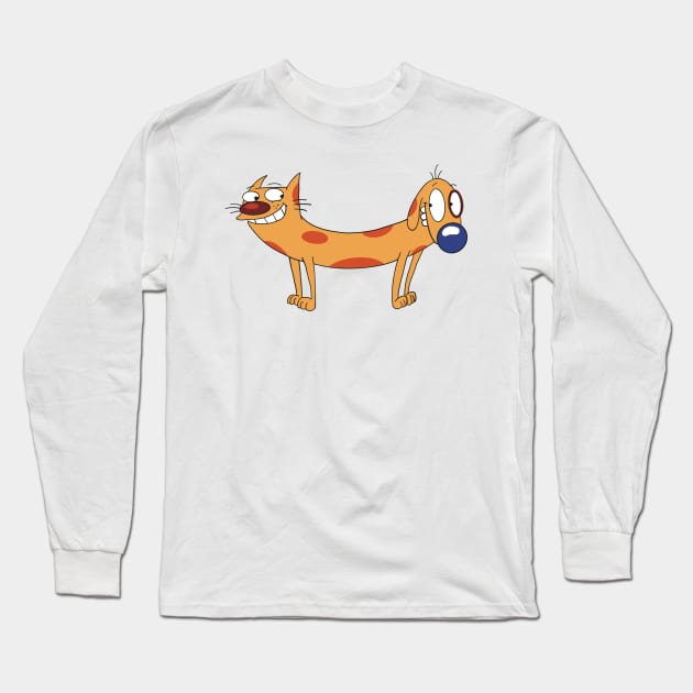 CatDog Long Sleeve T-Shirt by FoxtrotDesigns